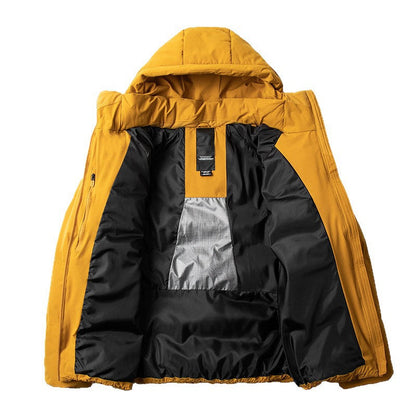 Herren Daunenjacke Isolierend Wasserdicht mit Kapuze