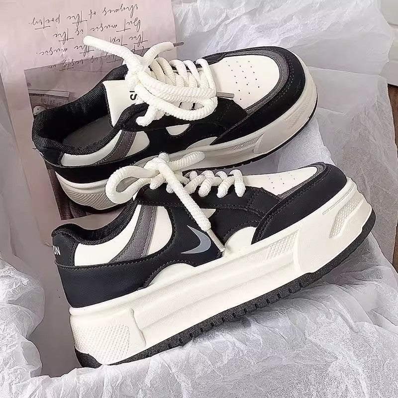 Damen Plateau Sneaker Komfortabel Mit Dämpfung Trendy