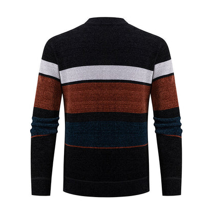 Herren Pullover Strukturiert Streifenmuster Modisch