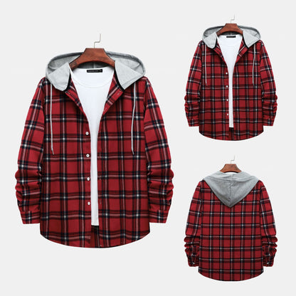 Damen Hoodie Kapuzenhemd Kariert Baumwolle Moderne - BerlinGlamour
