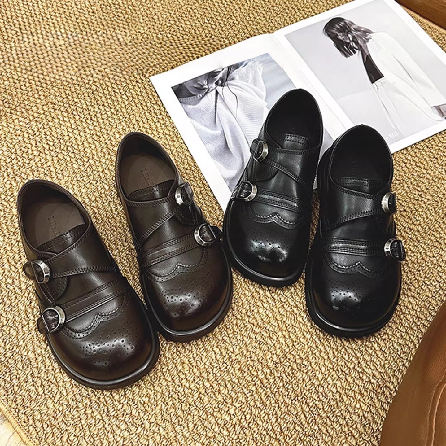 Damen Schnürschuhe Elegante Riemen Schuhe Perforiert