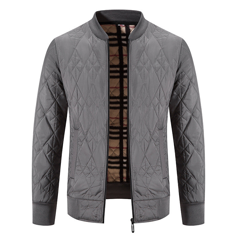 Herren Steppjacke Modern mit Reißverschluss Warm