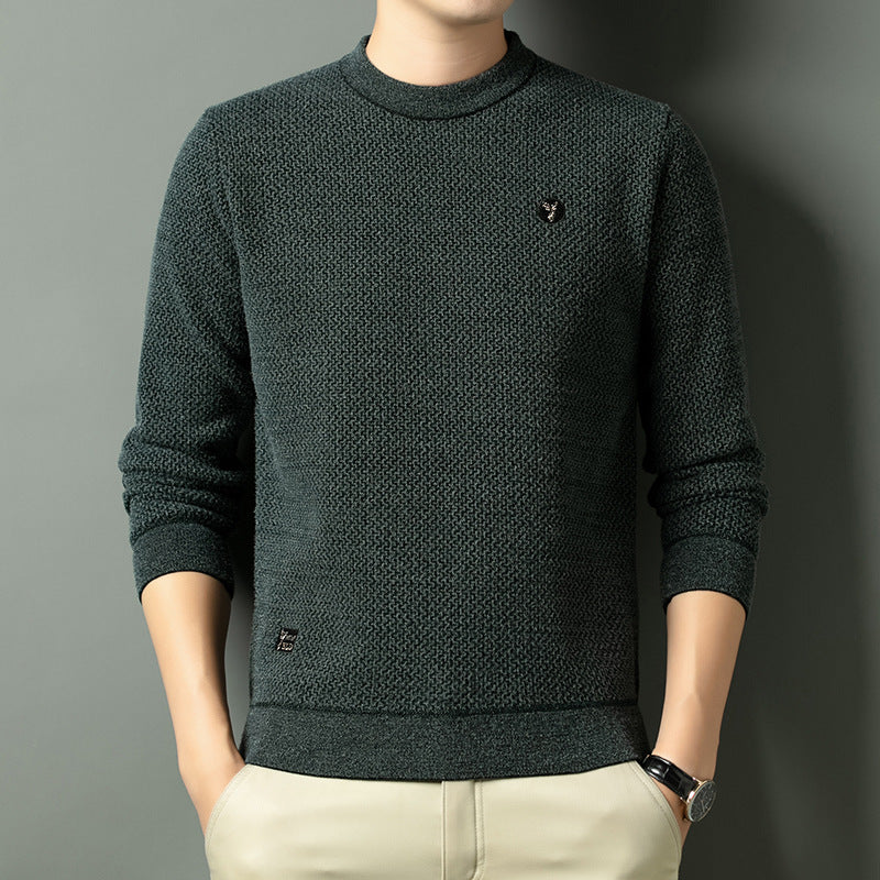 Herren Pullover Rundhals Strick Pullover Hochwertig Modern