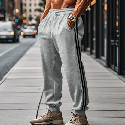 Herren Sport Hose Elastisch Bequem Reißverschlusstaschen - BerlinGlamour
