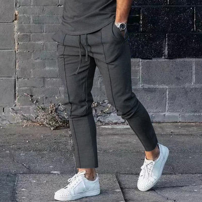 Herren Jogginghose Elegant Sportlich Schwarz