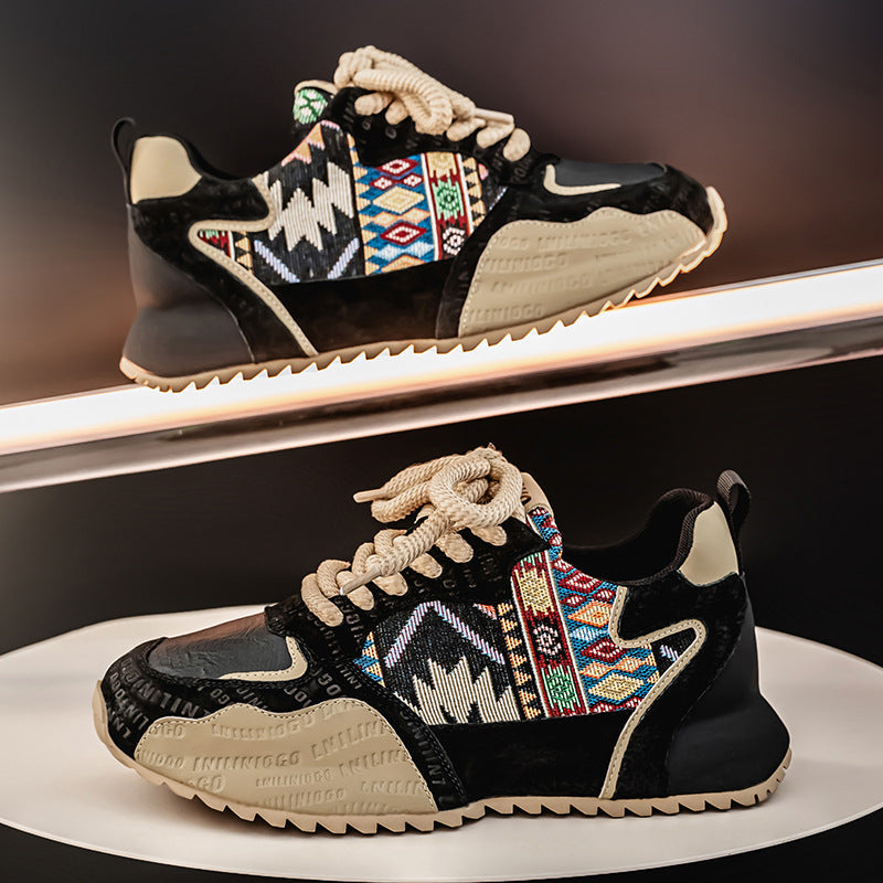 Damen Sneaker Sportlich Ethnisches Design Rutschfest