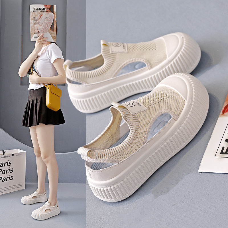 Damen Sneaker Plattform Schuhe Sportlich Elastisch - BerlinGlamour