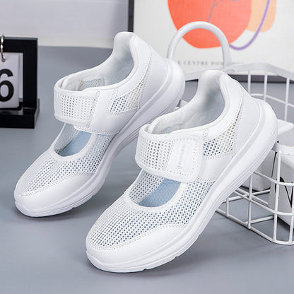 Damen Sneaker Sportlich Atmungsaktiv Netzdesign Schwarz