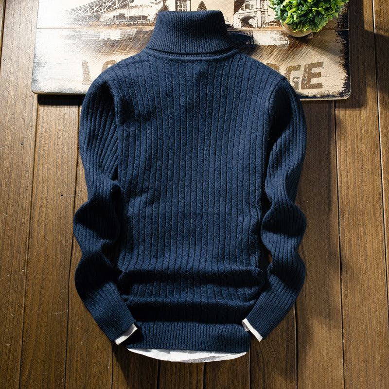 Herren Rollkragenpullover Zopfmuster Elegante Geschenkidee