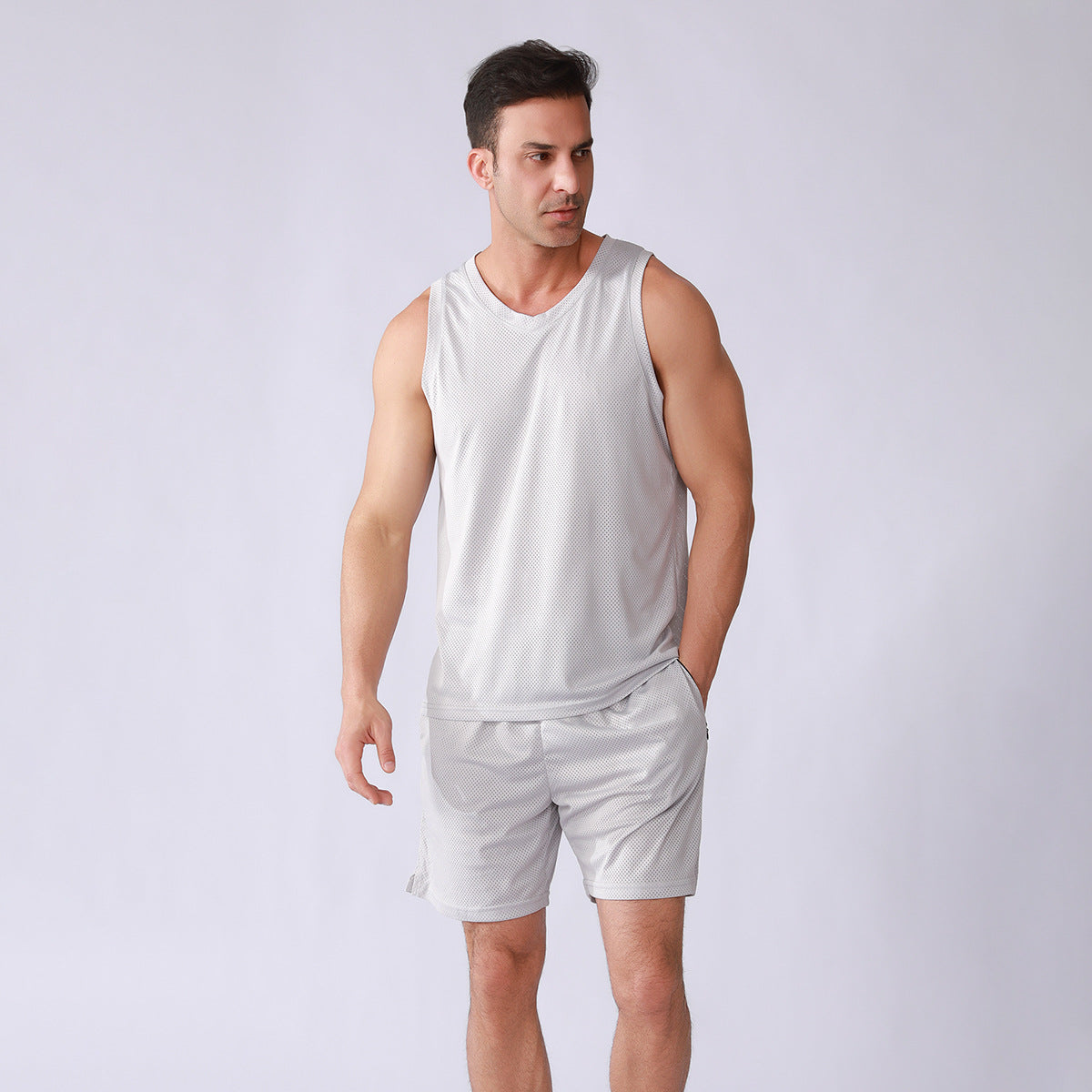Herren Sport Tanktop Leicht Atmungsaktiv mit Shorts - BerlinGlamour