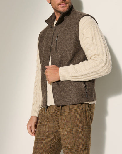 Herren Weste Wolle Robust 2 Taschen Modern