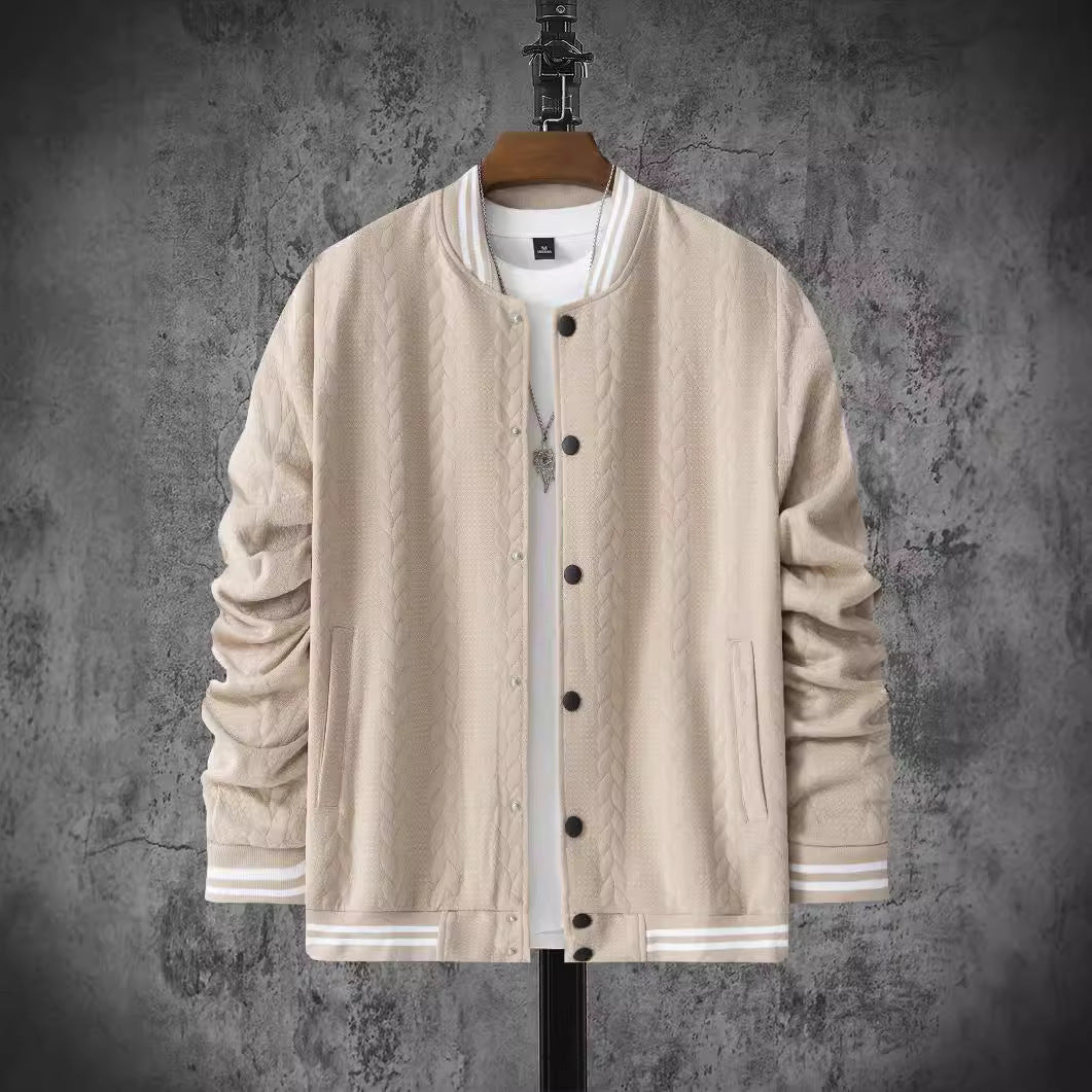 Herren Collegejacke Modern Classic Streifen Jacke