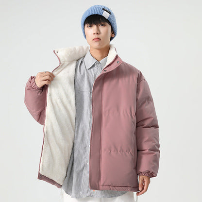 Herren Daunenjacke Warm Kapuze Wasserabweisend Modern