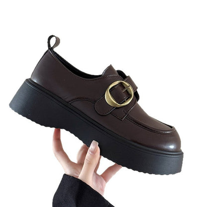 Damen Mokassins Elegante Schnallen Schuhe Modisch
