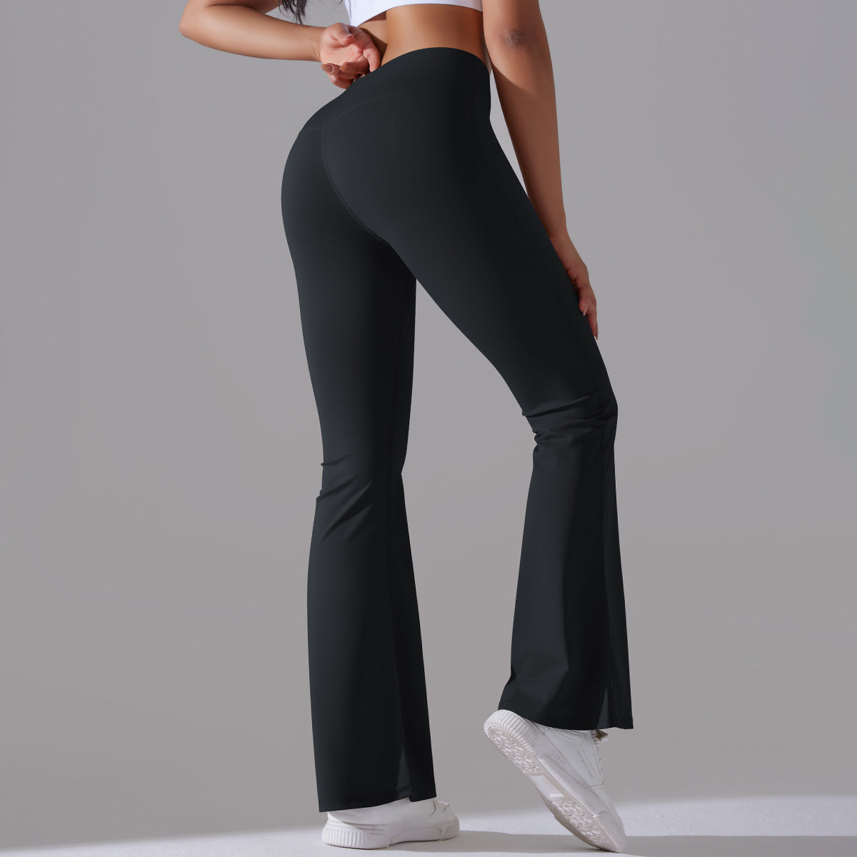 Fitnesshose Damengröße mit Hochem Bund Formende Leggings