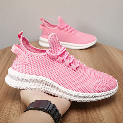 Damen Sneaker Leicht Atmungsaktiv Mesh Laufschuhe Sport