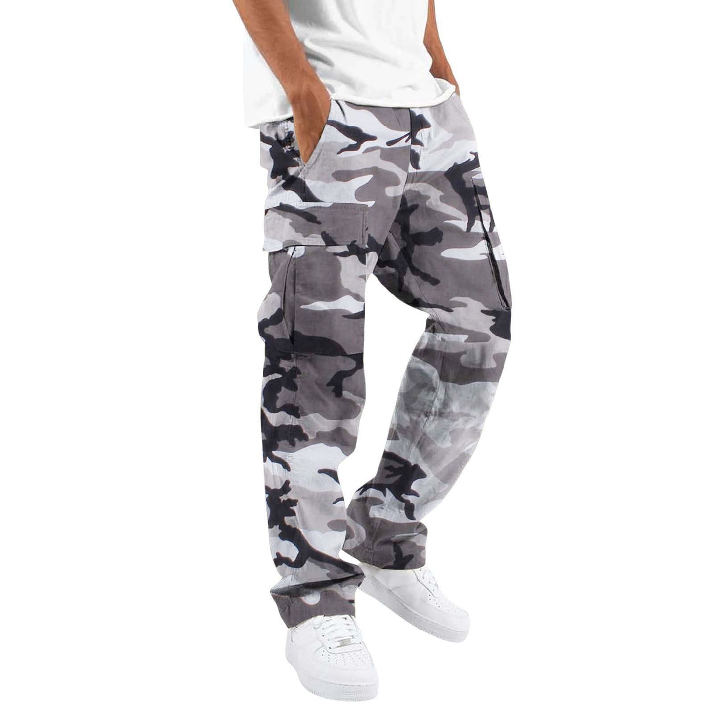Herren Camo Cargo-Hose mit praktischen Taschen