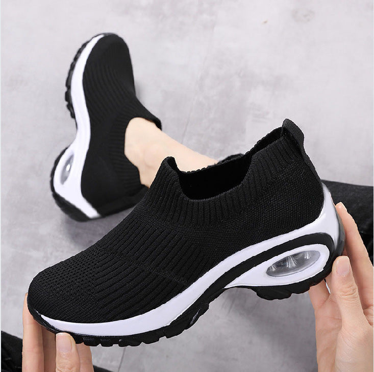 Damen Sneaker Bequem Elastisch Luftpolster
