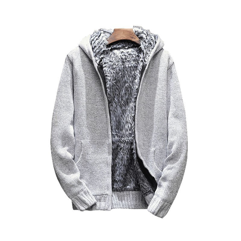 Herren Kapuzenjacke Weich Warm Mit Seitentaschen