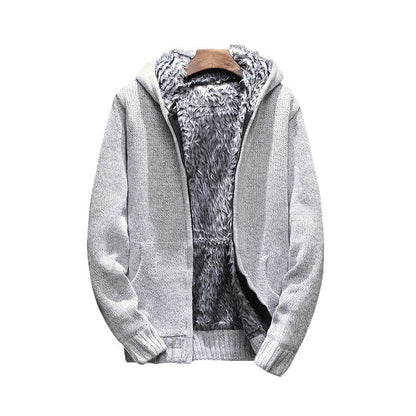 Herren Kapuzenjacke Weich Warm Mit Seitentaschen