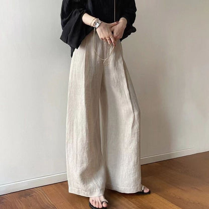 Weite Leinenhose Damen Bequem Sommer