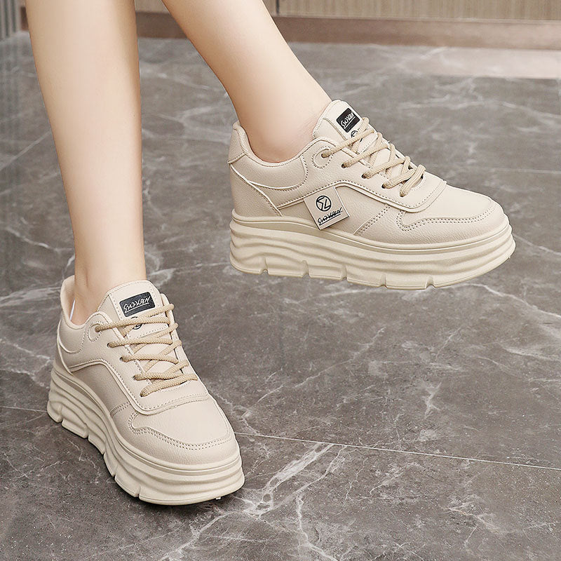 Damen Sneaker Chunky Bequem Dämpfend Weiß