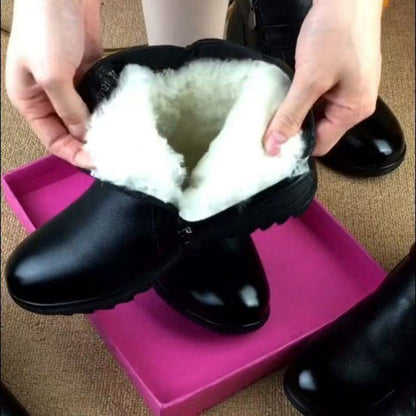 Damen Stiefeletten Elegantes Design Schnallen Detail Reißverschluss