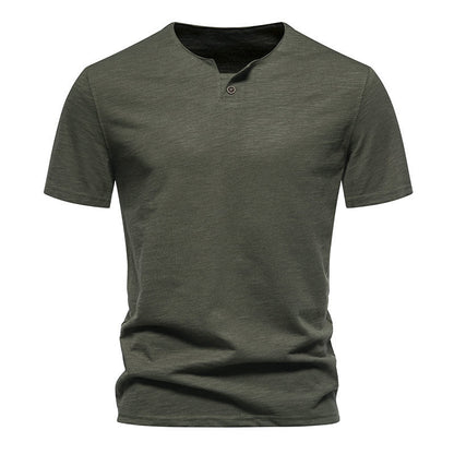 Herren Kurzarm-Shirt Elegantes Knopfdesign Modern