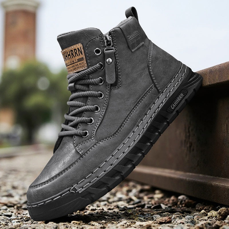 Damen Sneaker High-Top robuste Schuhe mit Reißverschluss
