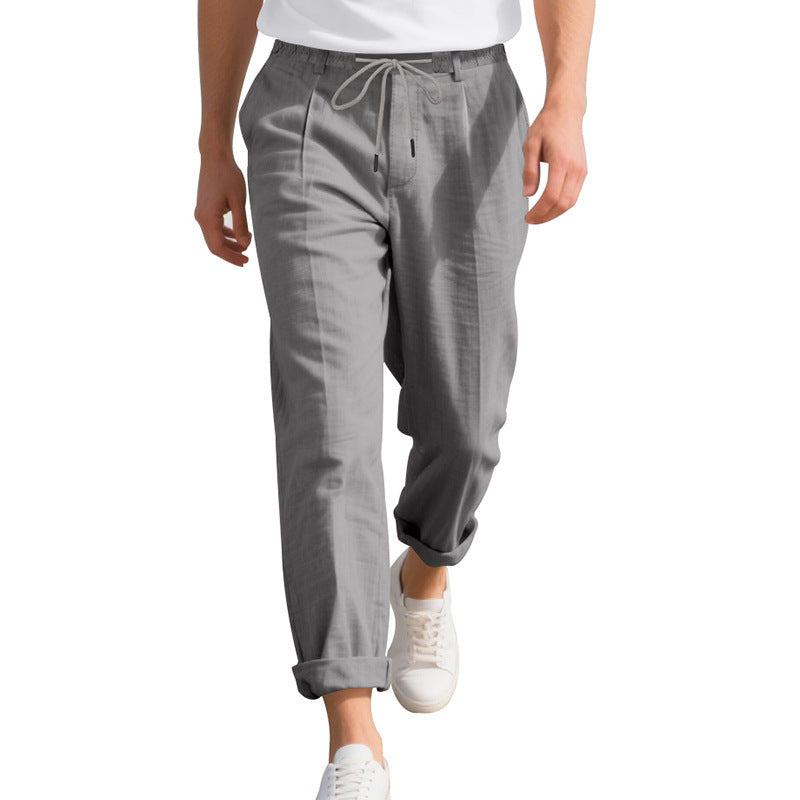 Herren Freizeithose Leicht Elastisch Mit Kordelzug