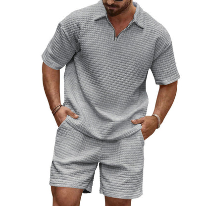 Herren Kurzarm Set Modern Mit Stehkragen - BerlinGlamour