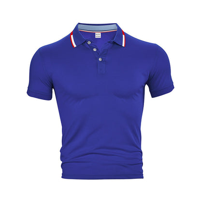 Herren Polohemd Modern Kragen Kontrastfarben Elegent