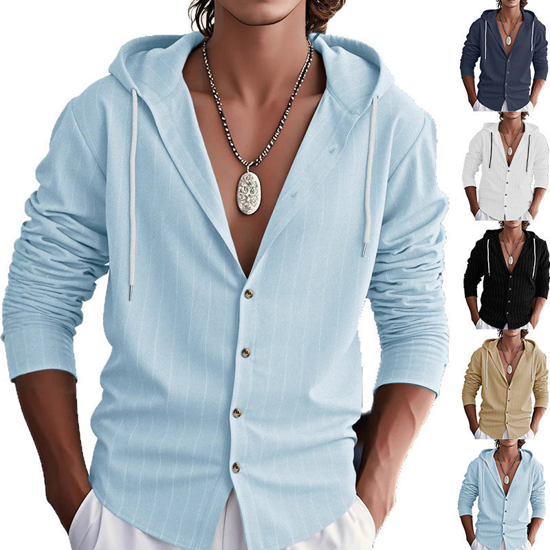 Herren Übergangsjacke Kapuzenjacke Strukturiert Modern - BerlinGlamour