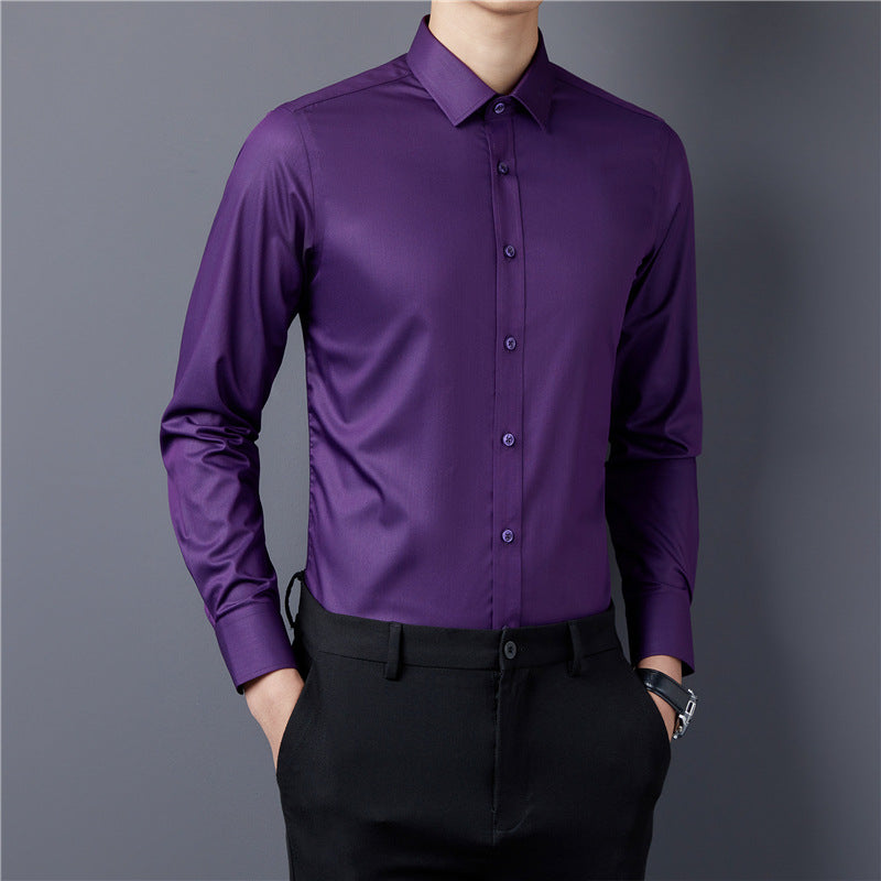 Elegantes Herren Langarmhemd Slim Fit Modern