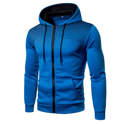 Herren Kapuzenjacke Sportlich mit Reißverschluss und Taschen