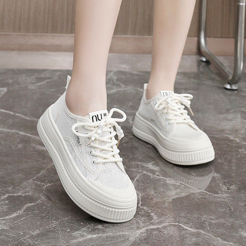 Damen Sneaker Chunky mit Perlen Trend moda