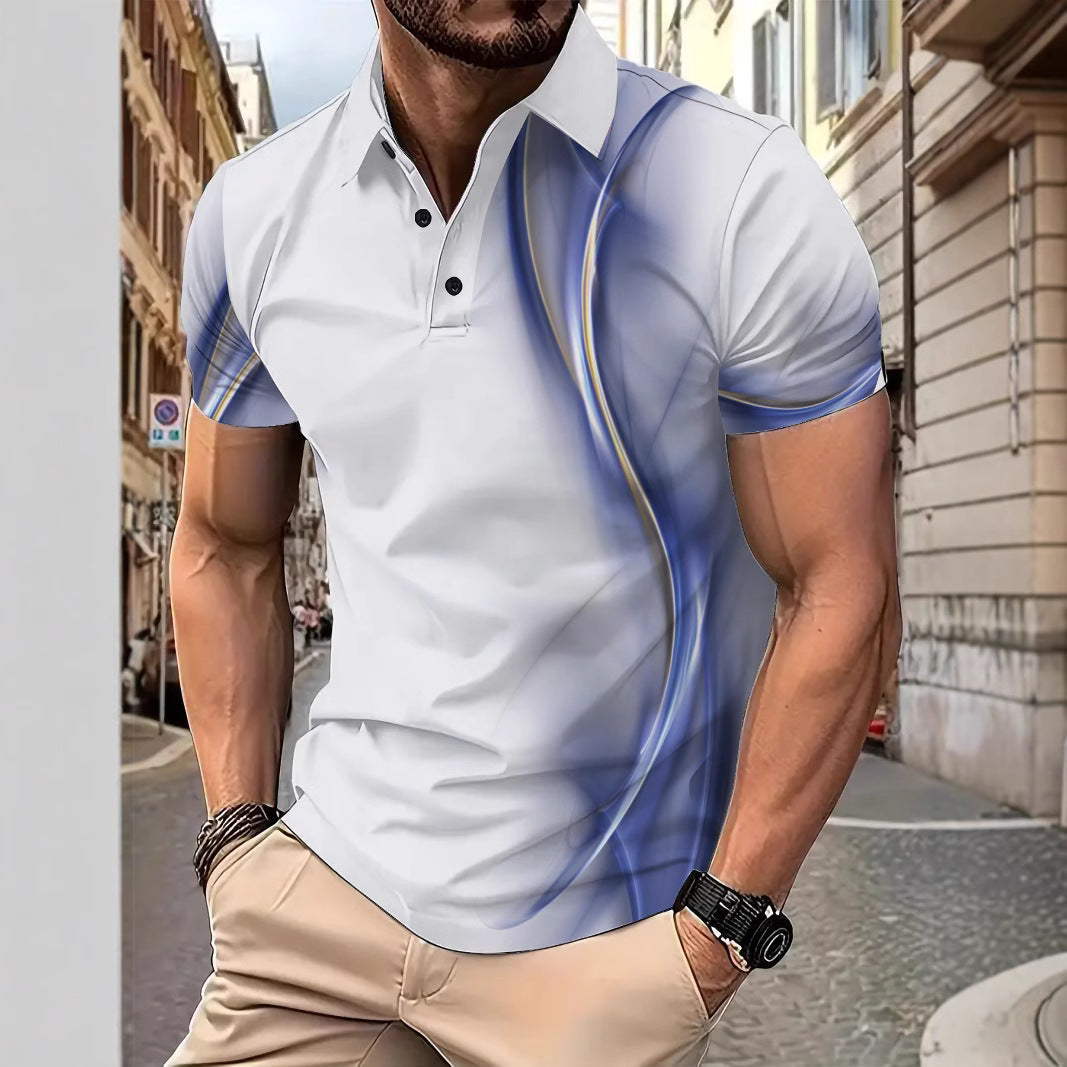 Herren Poloshirt Modern Grafik atmungsaktiv Berlin Style - BerlinGlamour