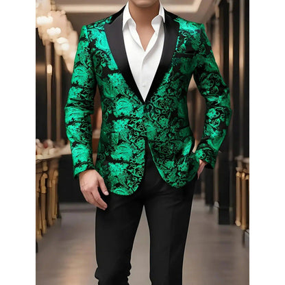 Herren Blazer Smoking Elegant Floral Design