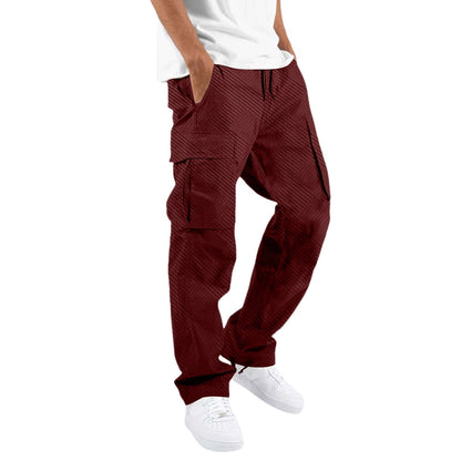 Herren Cargo-Hose Bequem Freizeit Schnitt Mit Seitentaschen