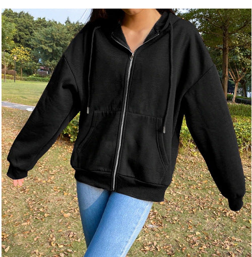 Bequeme Damen Kapuzenjacke Lässig Mit Taschen