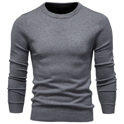Herren Pullover Rundhals aus Baumwolle Hochwertig Bequem