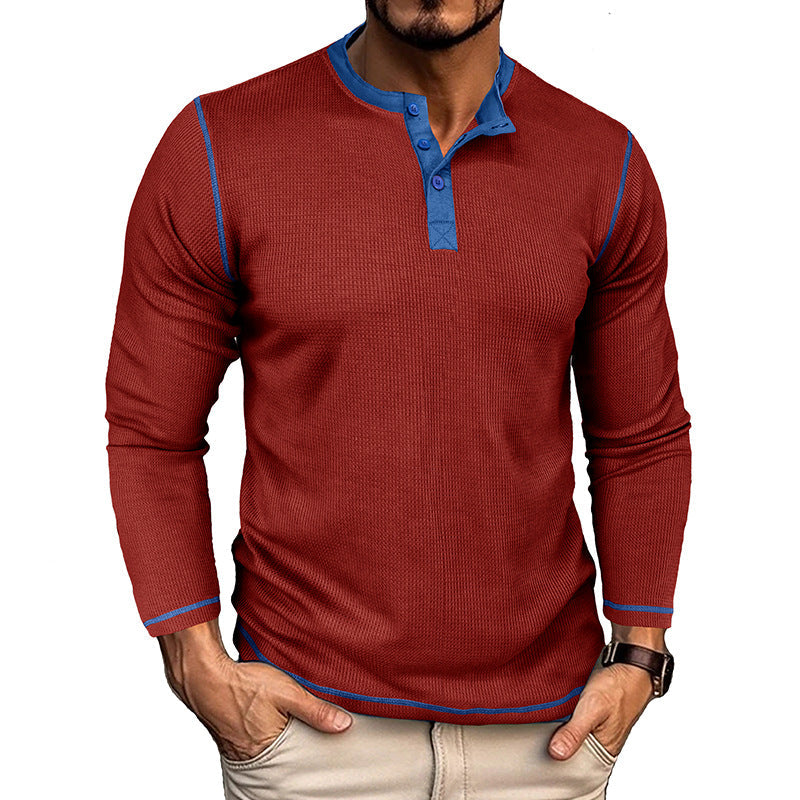 Herren Langarmshirt Modern Gestreift Berlin Style