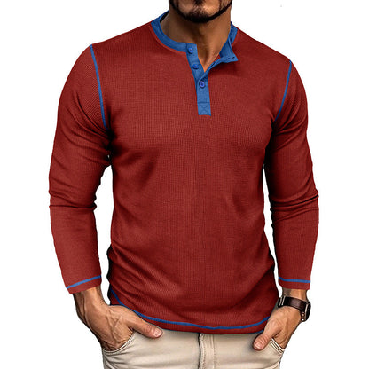 Herren Langarmshirt Modern Gestreift Berlin Style