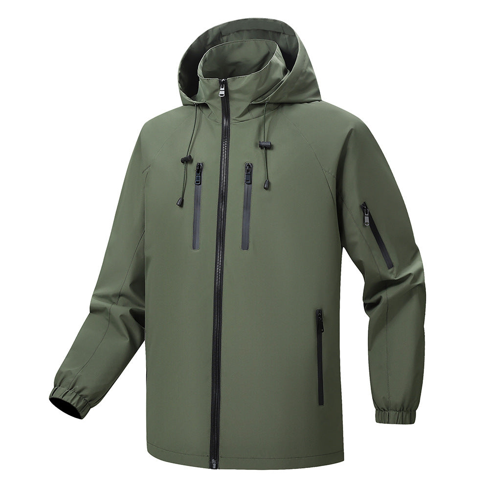 Herren Outdoorjacke Funktionell Wasserabweisend mit Kapuze