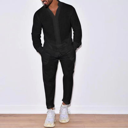 Herren Leinenanzug Bequem Sommer Modern