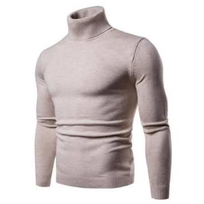 Herren Rollkragenpullover Merinowolle Weich Warm