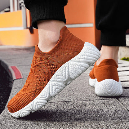 Damen Sneaker Atmungsaktiv Bequem Slip On Sportschuhe