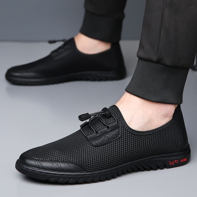 Bequeme Herren Slipper Mesh elastisch Schnürsystem