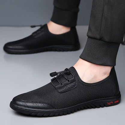 Bequeme Herren Slipper Mesh elastisch Schnürsystem