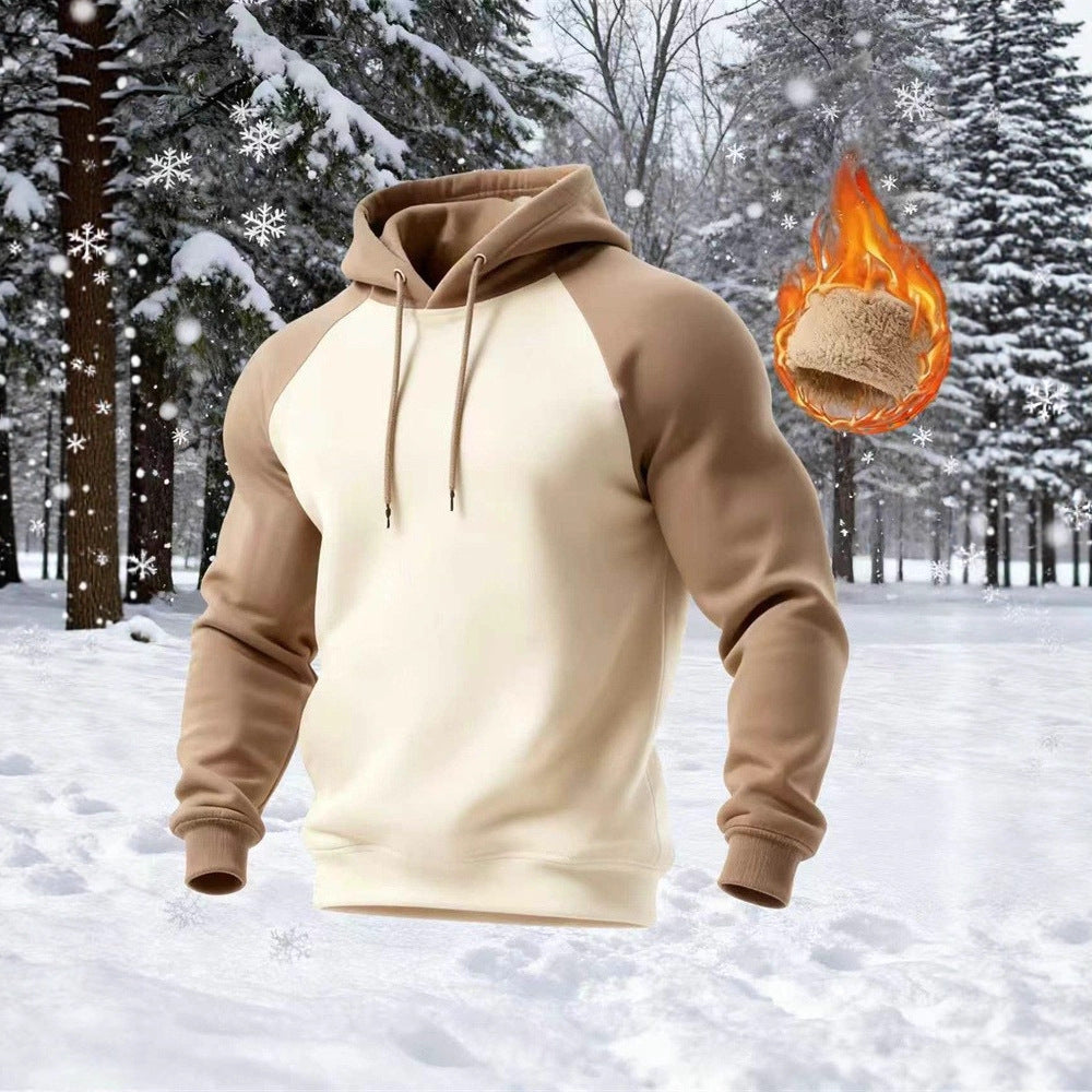 Herren Hoodie Sportlich Modern Grau